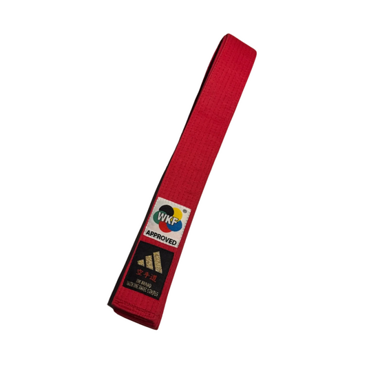 adidas WKF Approved Kumite Blue and Red Belts