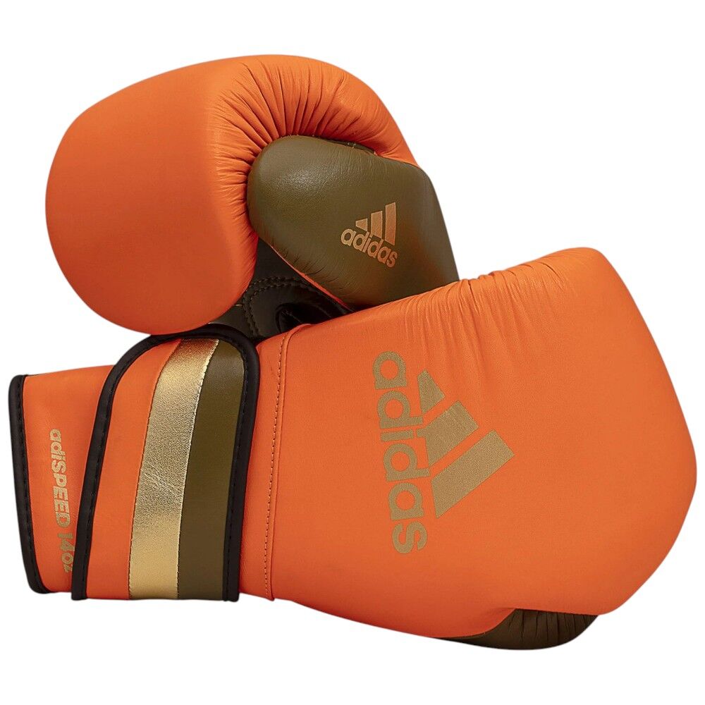adidas Adispeed 501 Limited Edition Pro Boxing Gloves - Orange/Gold/Black