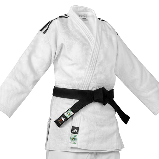 adidas IJF Green Label Champion III Judo Uniform WHITE