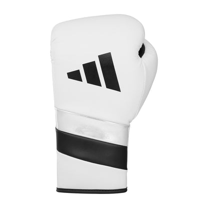 adidas Adispeed 500 Pro Lace Up Boxing Gloves - White/Black