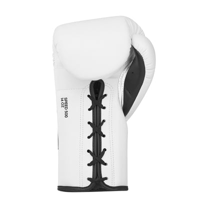 adidas Adispeed 500 Pro Lace Up Boxing Gloves - White/Black