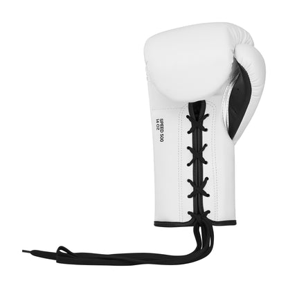 adidas Adispeed 500 Pro Lace Up Boxing Gloves - White/Black
