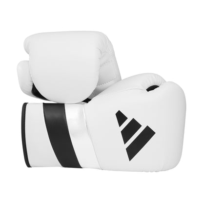 adidas Adispeed 500 Pro Lace Up Boxing Gloves - White/Black
