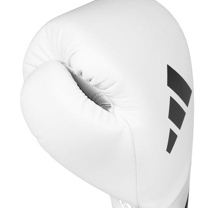 adidas Adispeed 500 Pro Lace Up Boxing Gloves - White/Black