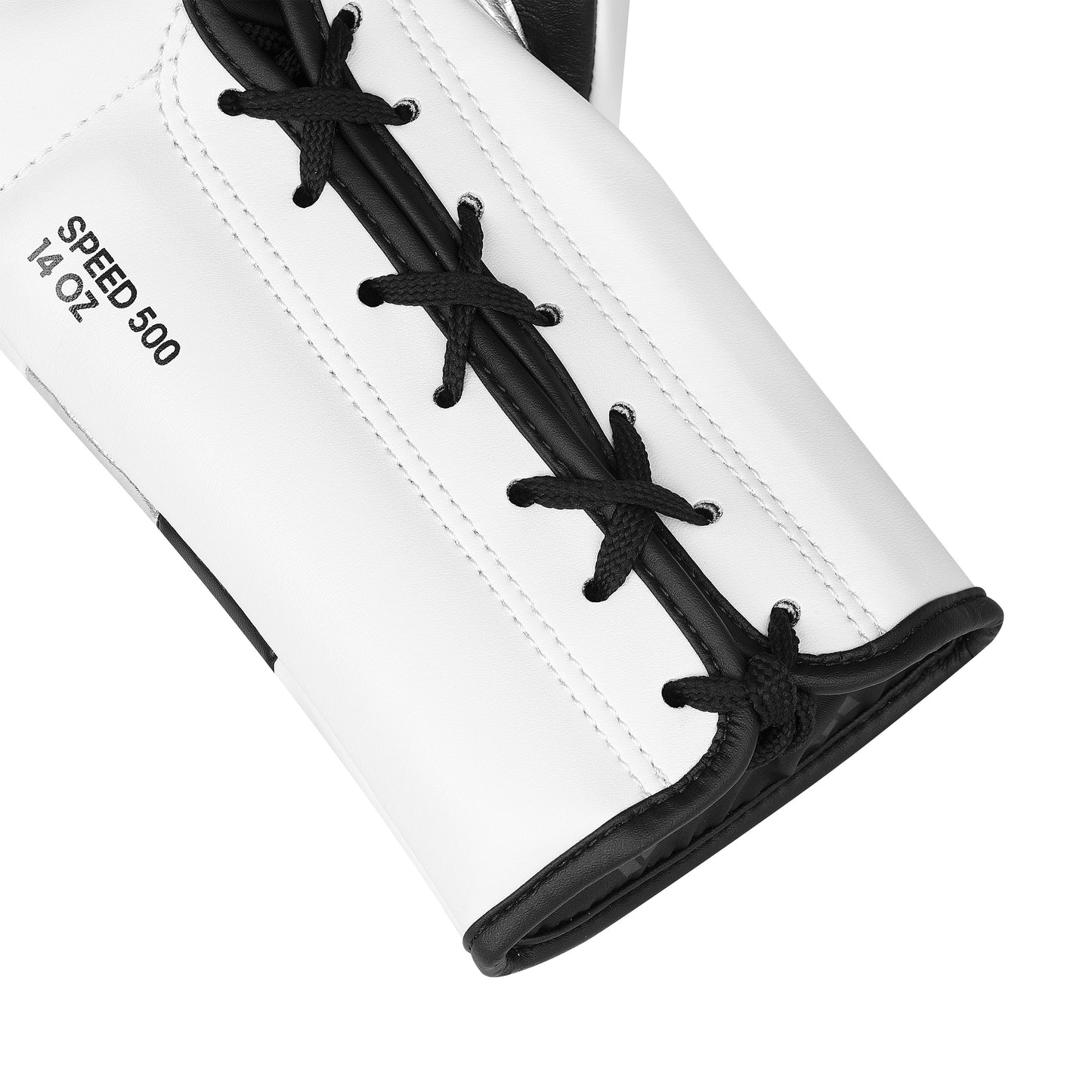 adidas Adispeed 500 Pro Lace Up Boxing Gloves - White/Black