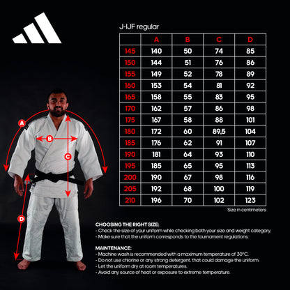 adidas IJF Green Label Champion III Judo Uniform WHITE