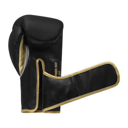 adidas Adispeed 501 Pro Boxing Gloves - Black/Gold