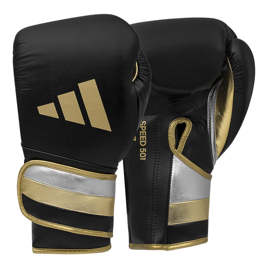 adidas Adispeed 501 Pro Boxing Gloves - Black/Gold