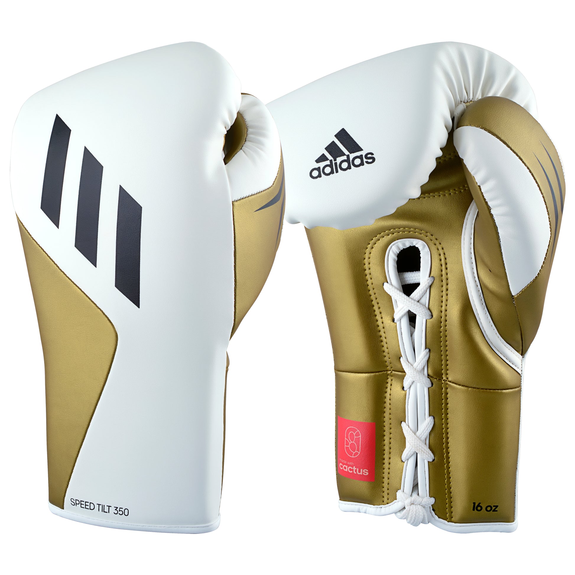 adidas Speed Tilt 350 Lace-Up Boxing Gloves White/Gold